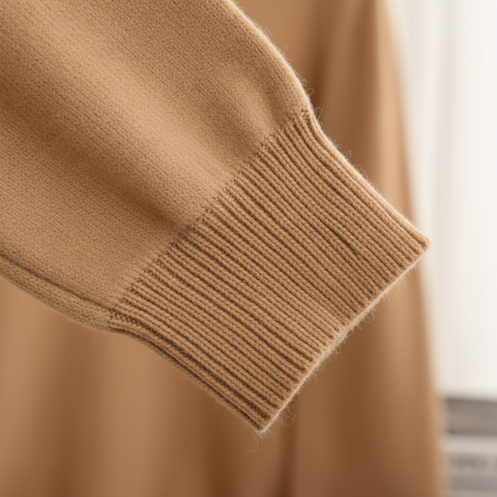 Detalle puños jersey beige